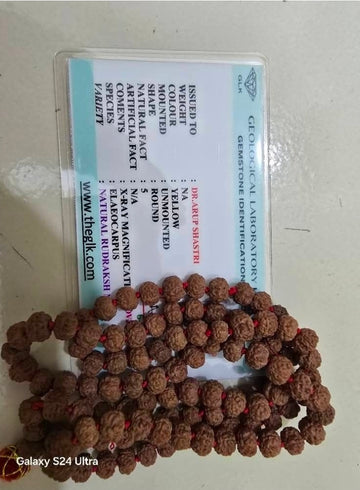5 mukhi rudrakhs Mala